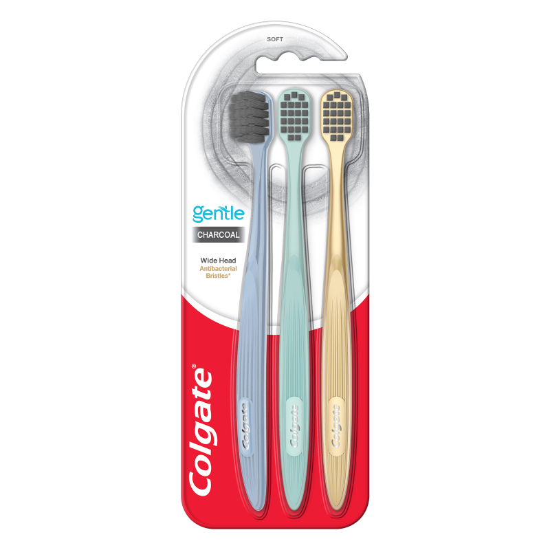 Colgate Gentle Charcoal Toothbrush 3s