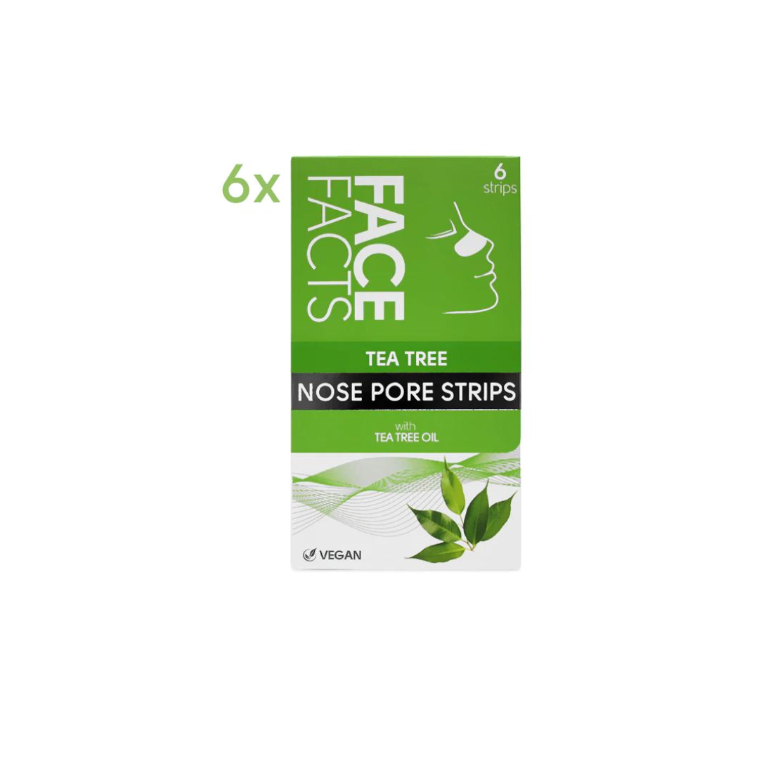 Face Facts Tea Tree Nose Pore Strips 6s
