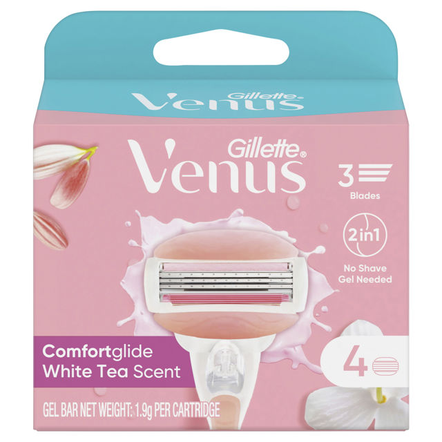 Gillette Venus Comfortglide White Tea Scent Cartridge 4s