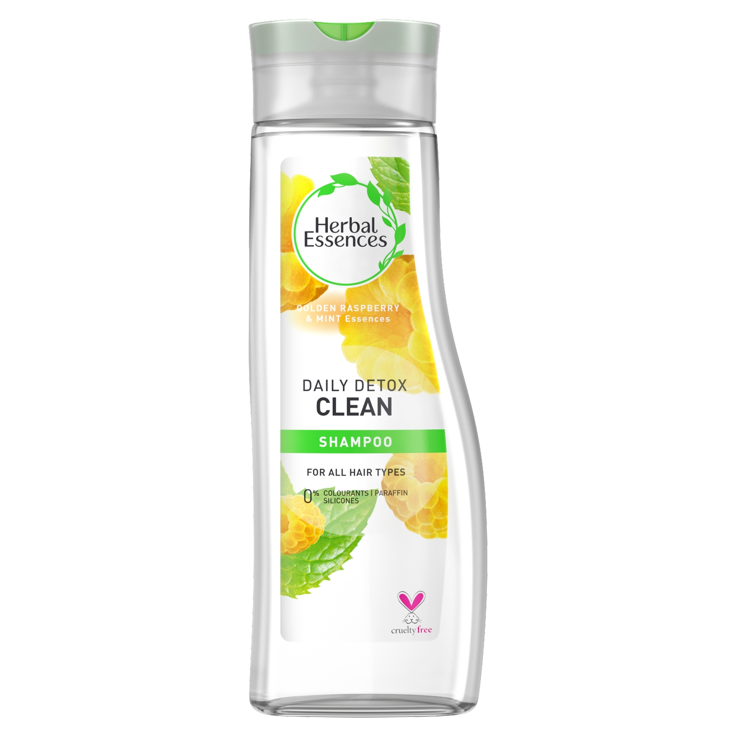 Clairol Herbal Essence Shampoo 400ml Daily Detox Clean Golden Raspberry & Mint