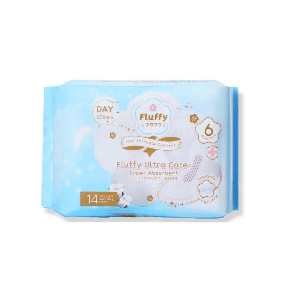 Fluffy Ultra Care Day Sanitary Pads 25cm 14s