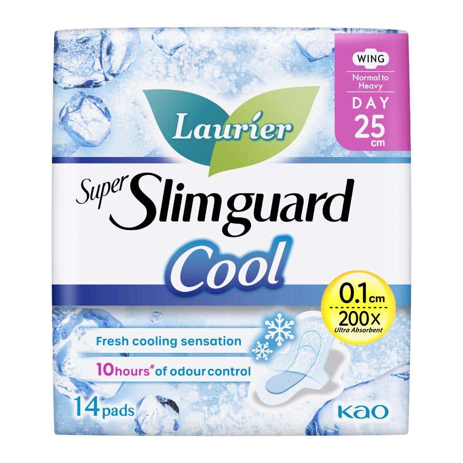 Laurier Super Slimguard Cool Day Pads - 25cm 14 per pack