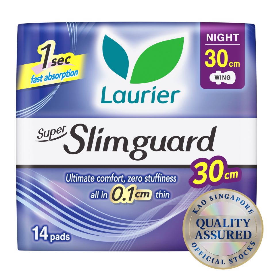 Laurier Super Slimguard Night Pads - Normal Heavy (30cm) 14 per pack