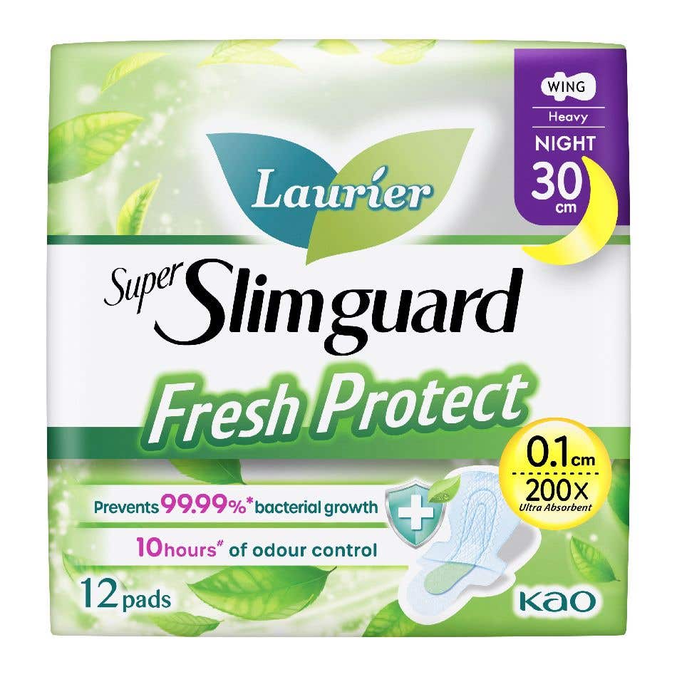 Laurier Fresh Protect Night Pads - Heavy Ultra Slim(30cm) 12 per pack