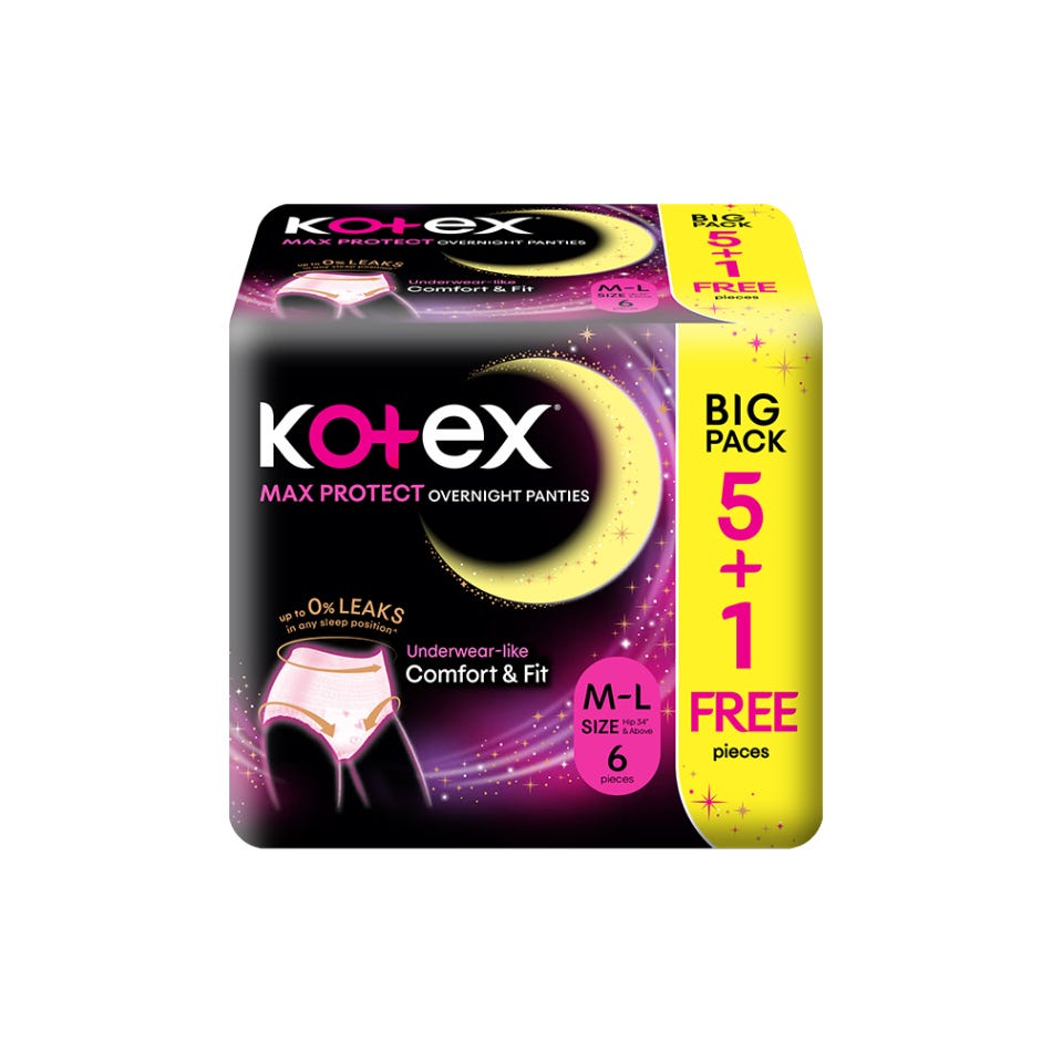 Kotex Overnight Panties Size M-L 5s
