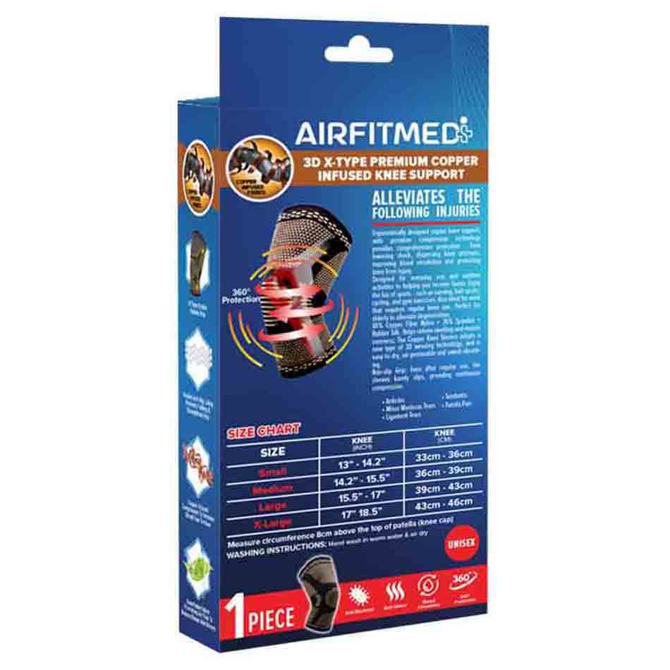 AirFit Medi 3D X-Type Copper Knee Support