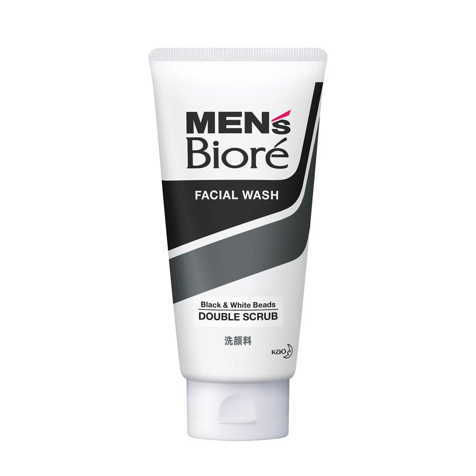 Biore Men's Facial Wash - Double Scrub with Black & White Beads