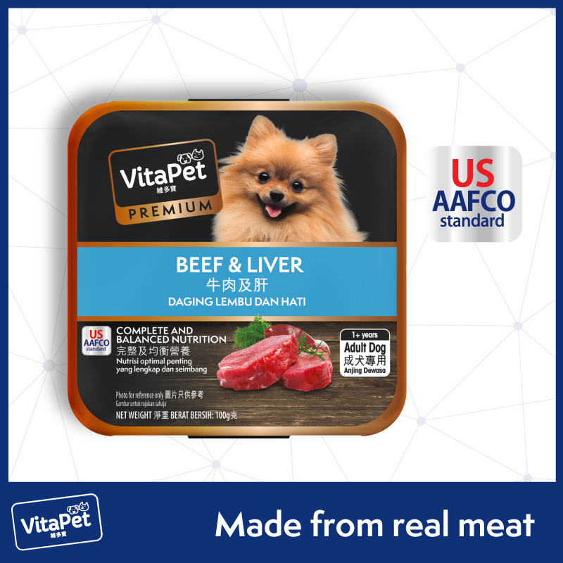 VITA PET VitaPet Beef & Liver Dog Food Tray
