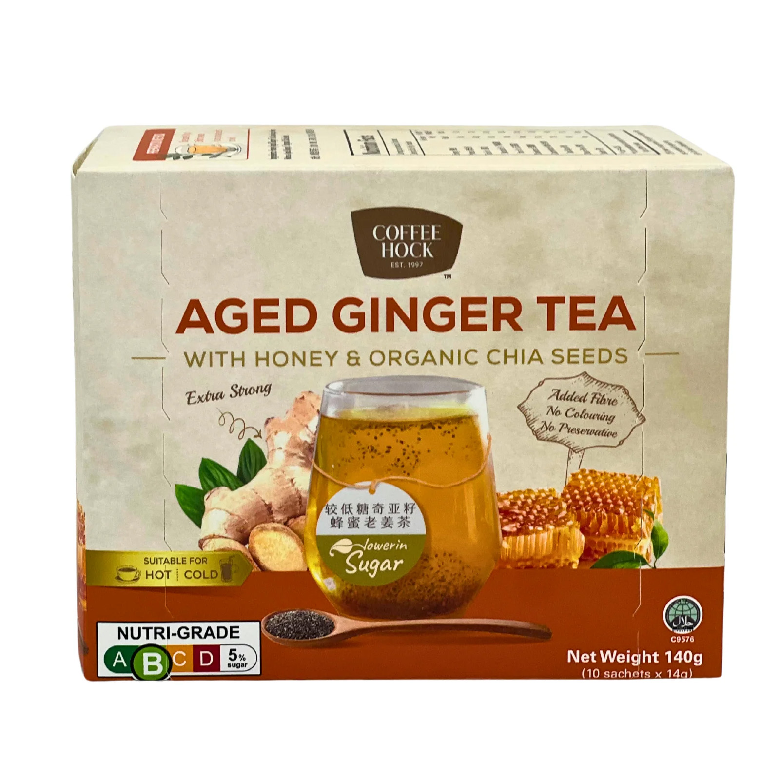 COFFEEHOCK Coffee Hock Aged Ginger Honey with Chia Seeds Tea