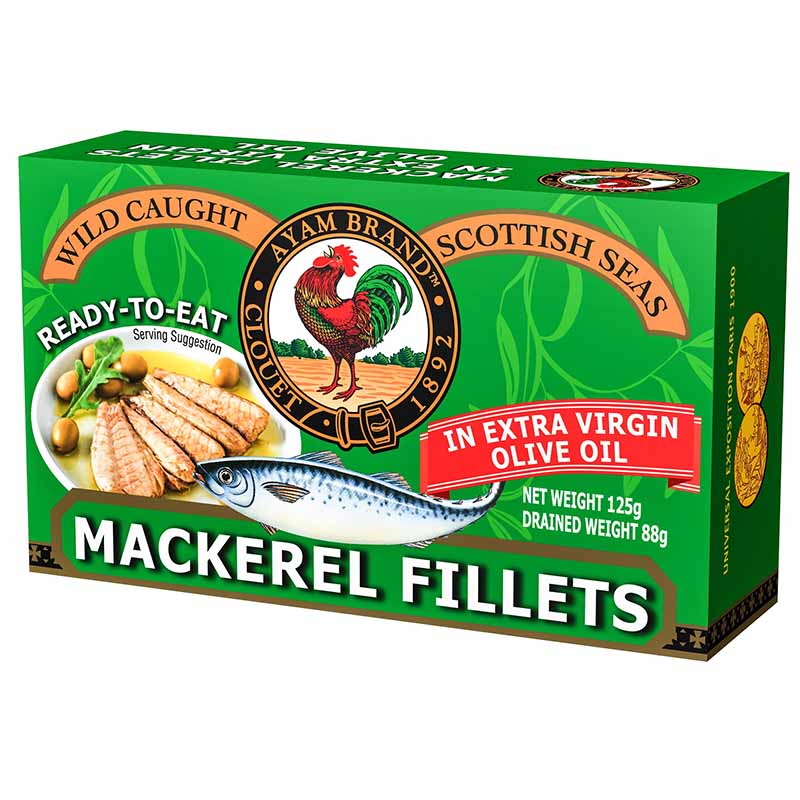 Ayam Brand Mackerel in Extra Virgin Olive Oil