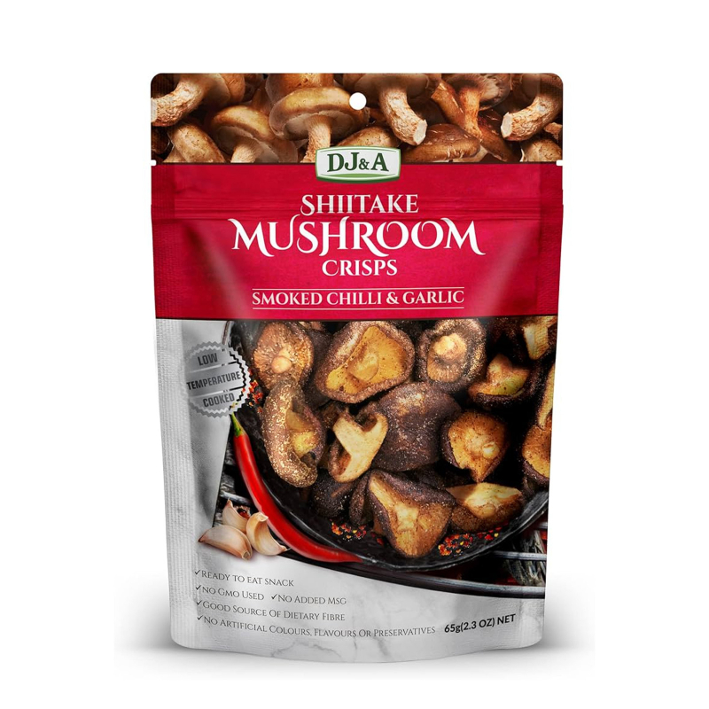 DJ&A Smoked Chilli & Garlic Mushroom Crisps