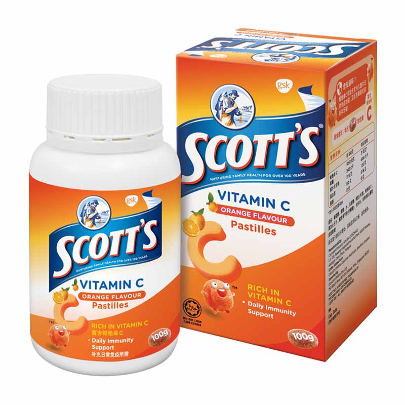 SCOTTS Scott's Orange Vitamin C Children Pastilles Vitamins