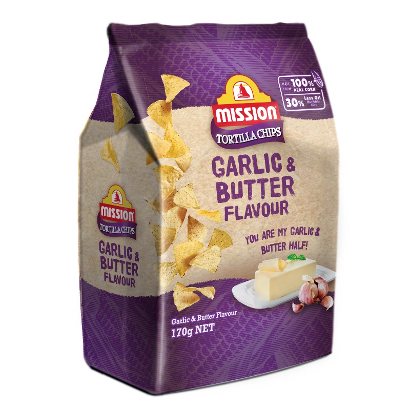 Mission Garlic Butter Tortilla Chips