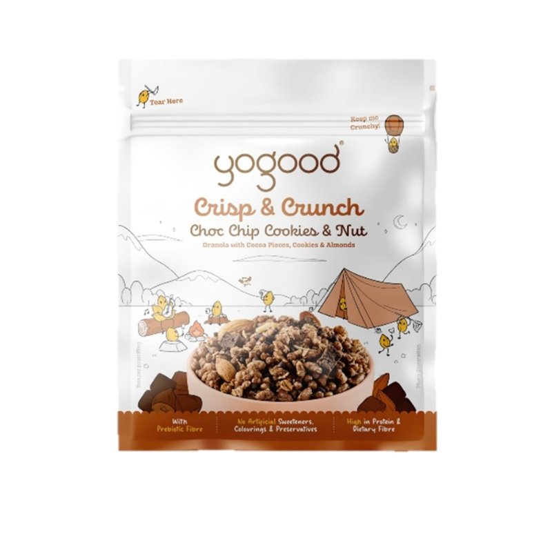 YOGOOD Crispy & Crunch Fruitt Choc Chip Cookiess Nuts Granola