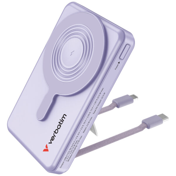 Verbatim 10000mAh C + L & Display Magnetic Wireless Power Bank