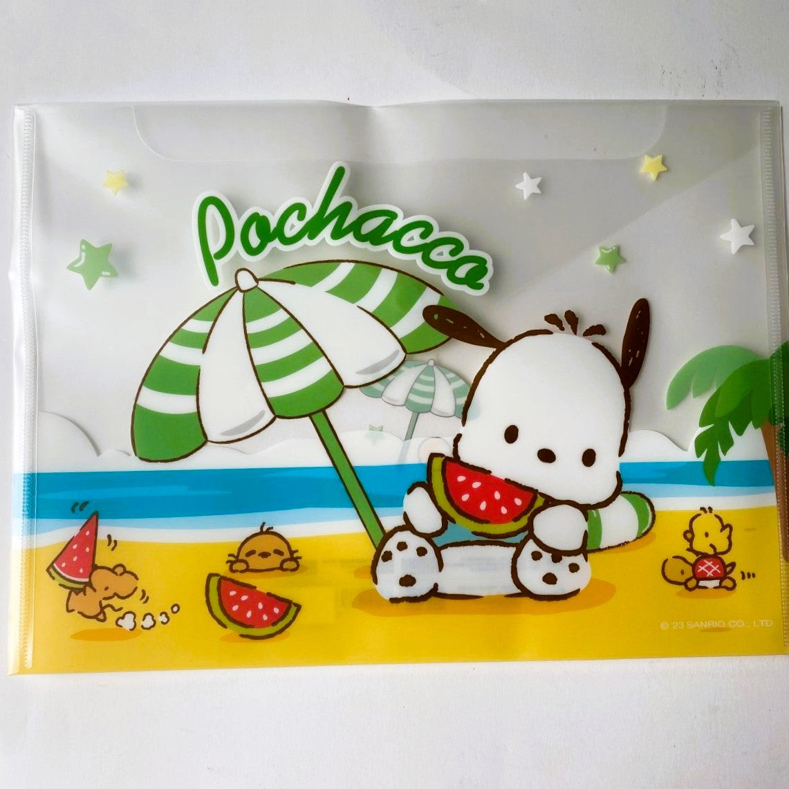 Sanrio A4 BUTTON File (POCHACCO) MXHTWJD01-PC