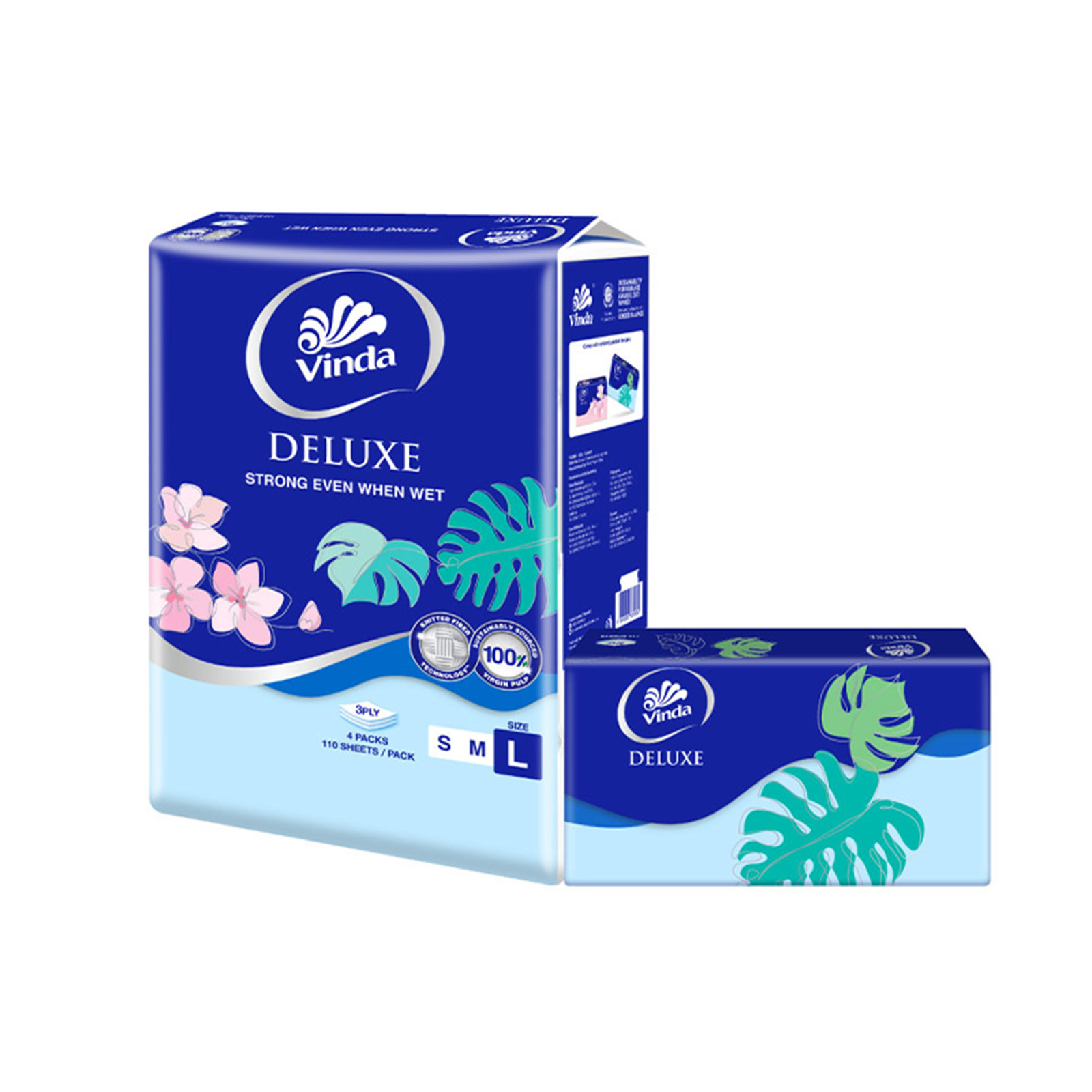 VINDA Deluxe 3-Ply Original Facial Tissue Soft Pack