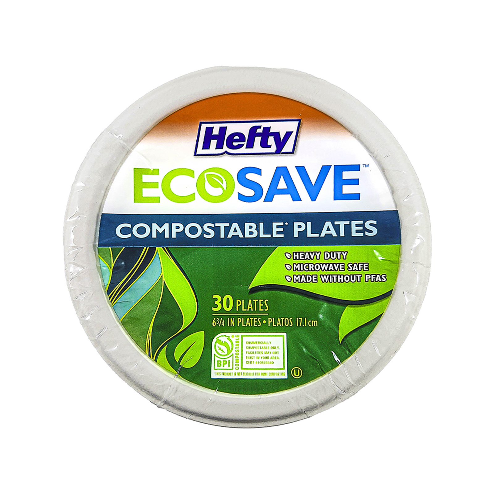 Hefty Ecosave Disposable Plate 30 x 6.75" (17.1cm)