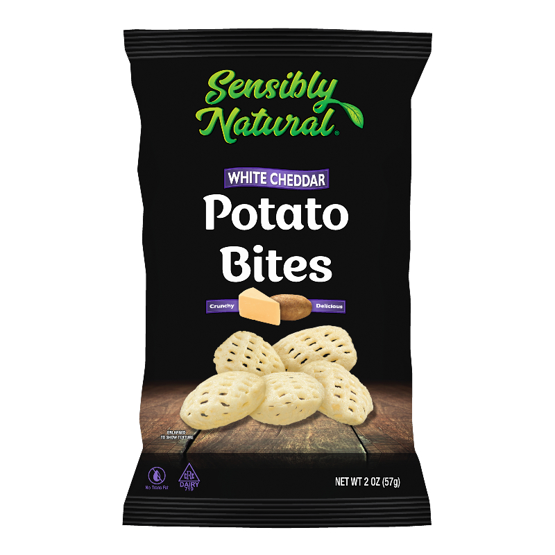 SENSIBLY NATURAL White Cheddar Potato Pops Potato Chips 2oz