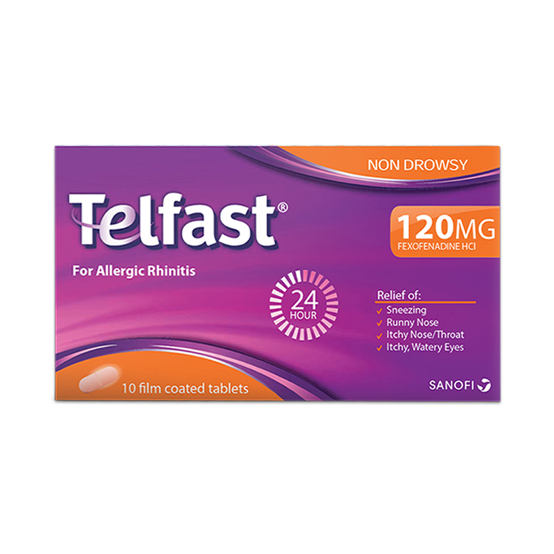 Telfast Fast & Non-Drowsy Allergy Relief 120mg Tablets 10s