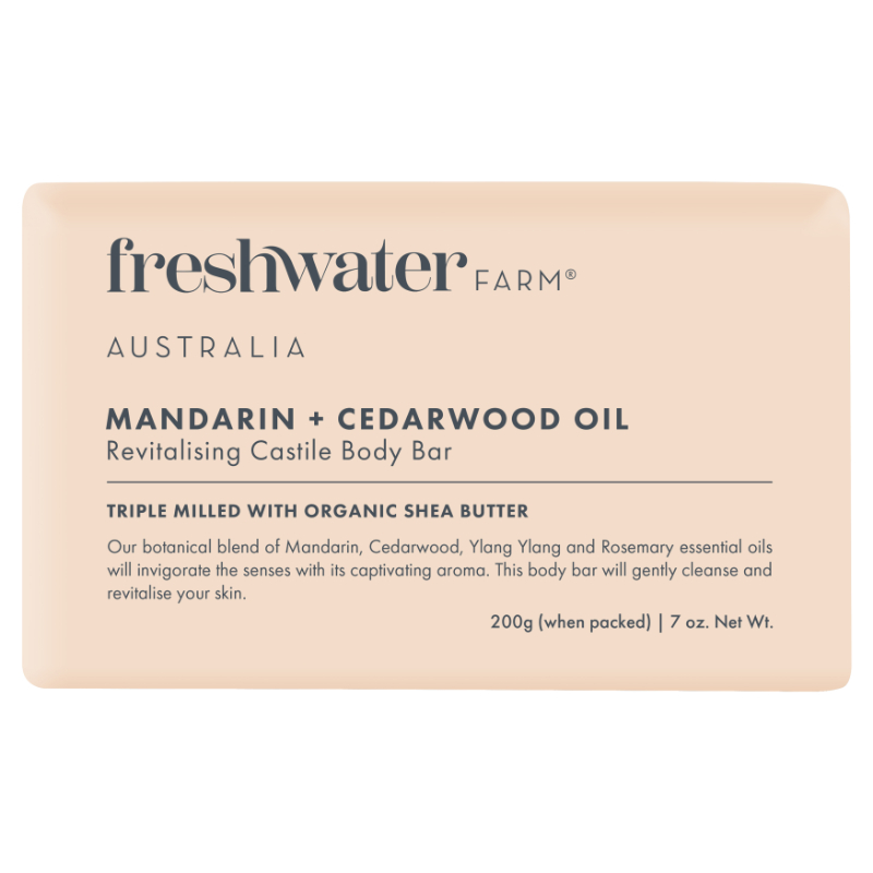 FRESHWATER Farm Mandarin & Cedarwood Revitalising Body Bar