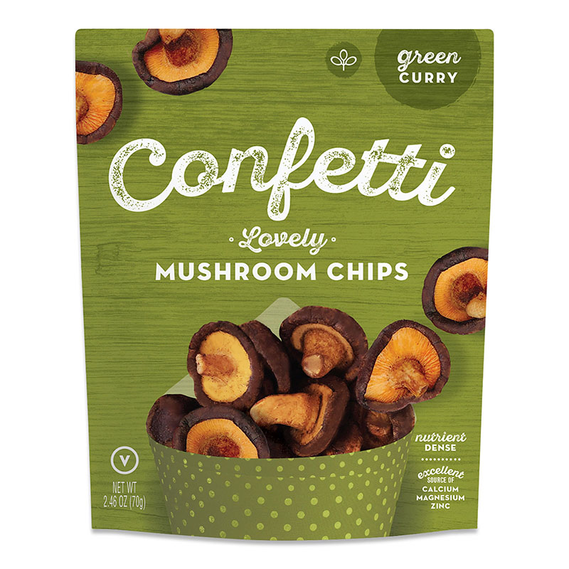 CONFETTI Green Curry Mushroom Chips