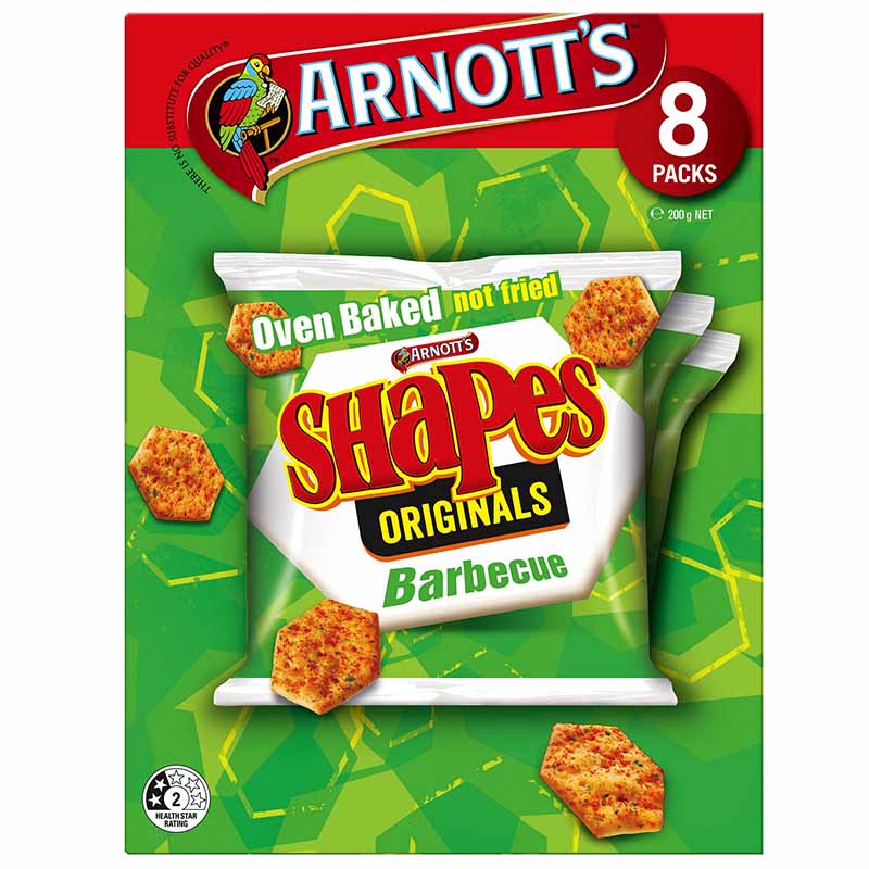 Arnott's Shapes Bbq Savory Biscuits Share Pack