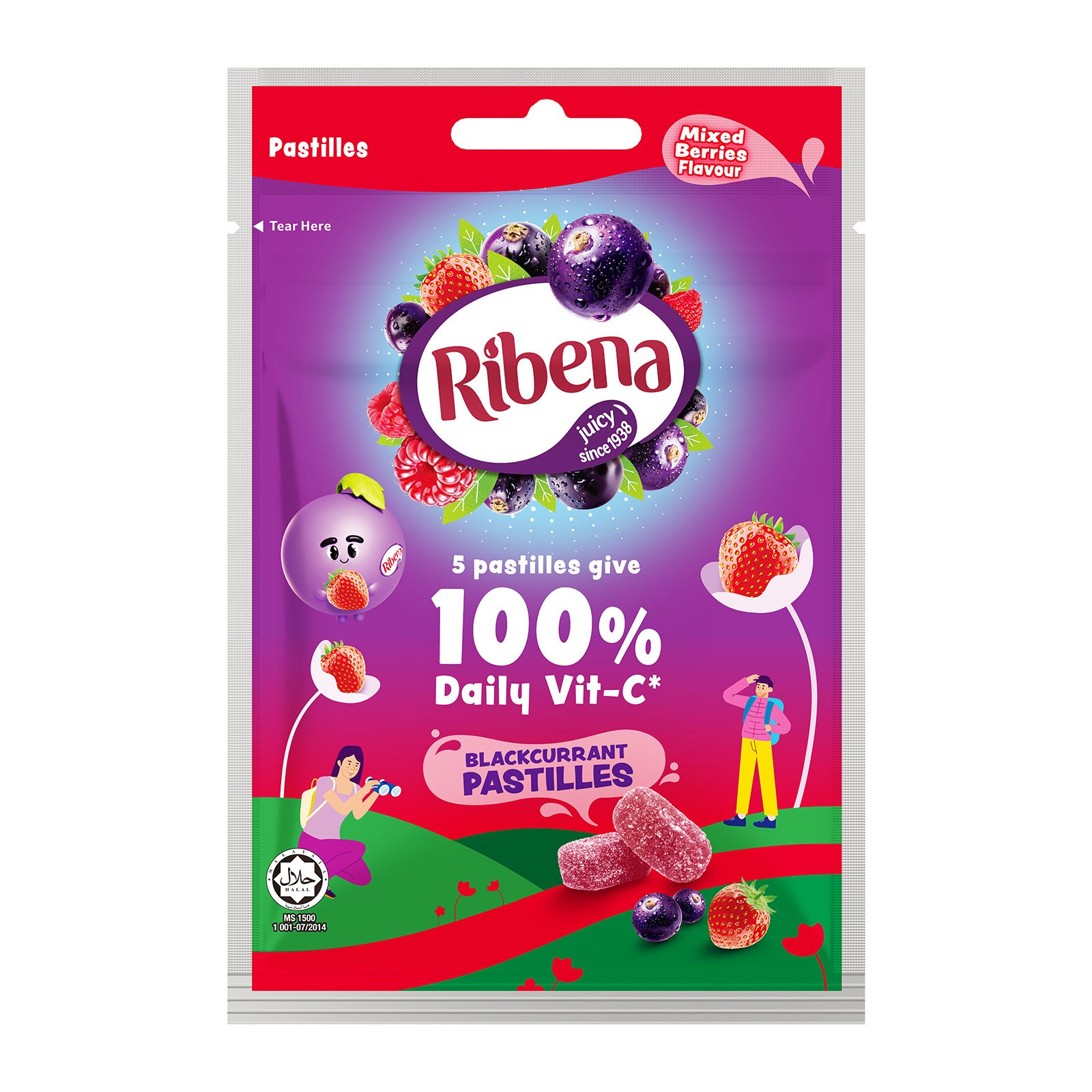 Ribena Mix Berry Pastilles Zipper Pack