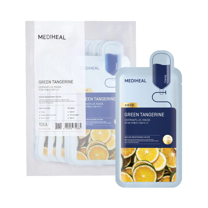 Mediheal Green Tangerine DermaPlus Sheet Mask 1s