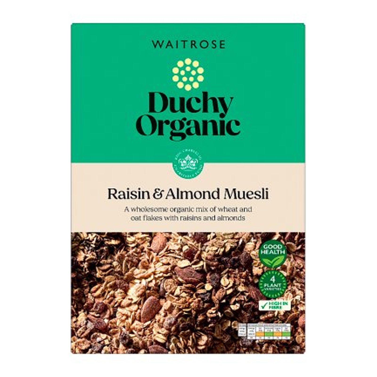 WAITROSE Duchy Organic Muesli With Raisins & Almonds