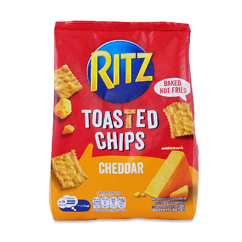 RITZ Cheddar Toasted Chips Crackers