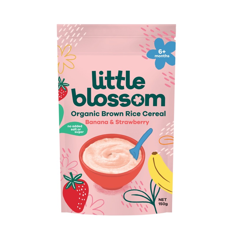 LITTLE BLOSSOM Organic Broccoli Banana & Strawberry Baby Food