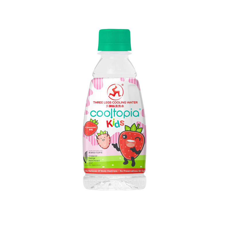 Three Legs Cooltopia Kids Strawberry Flavoured Water 250ml