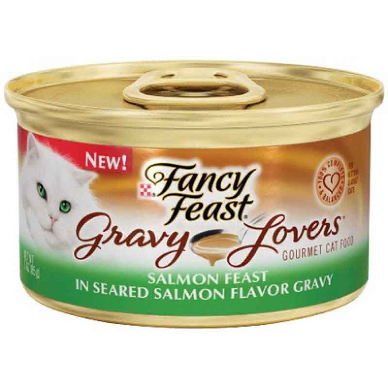 Fancy Feast Seared Salmon in Gravy Cat Food Can