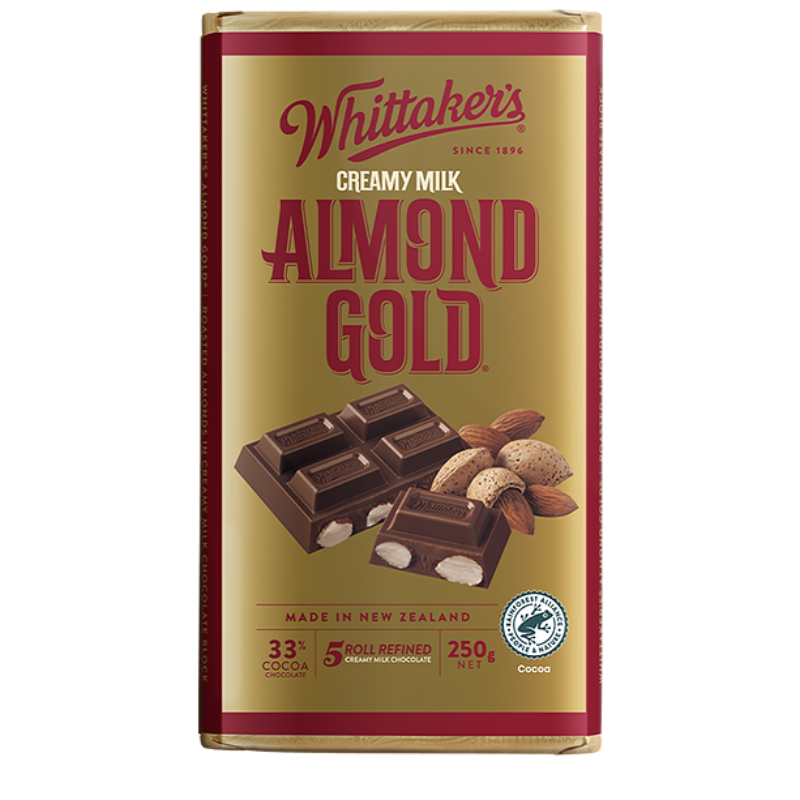 Whittaker's Almond Gold Milk Chocolate 250g