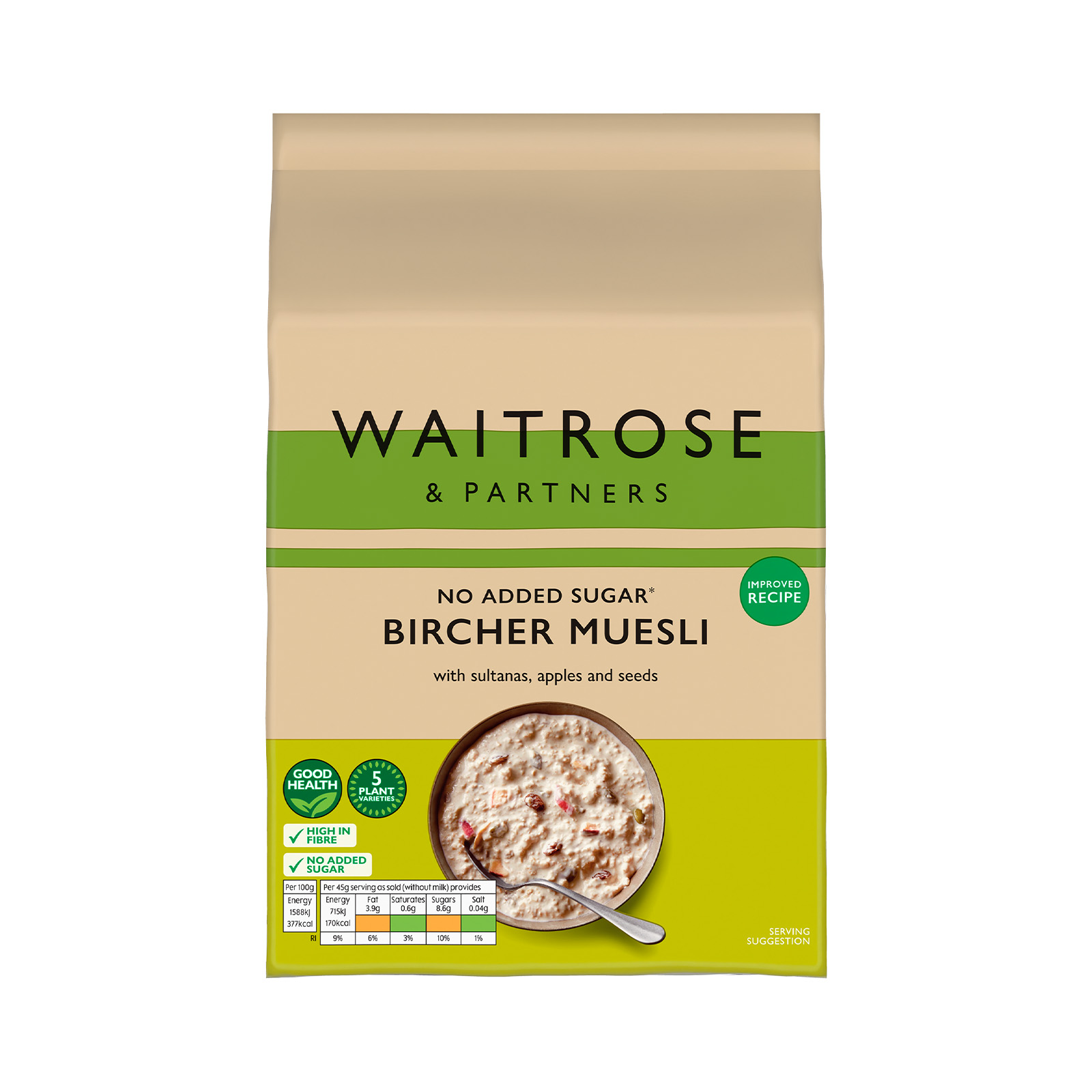 WAITROSE Apple & Seeds Bircher Muesli