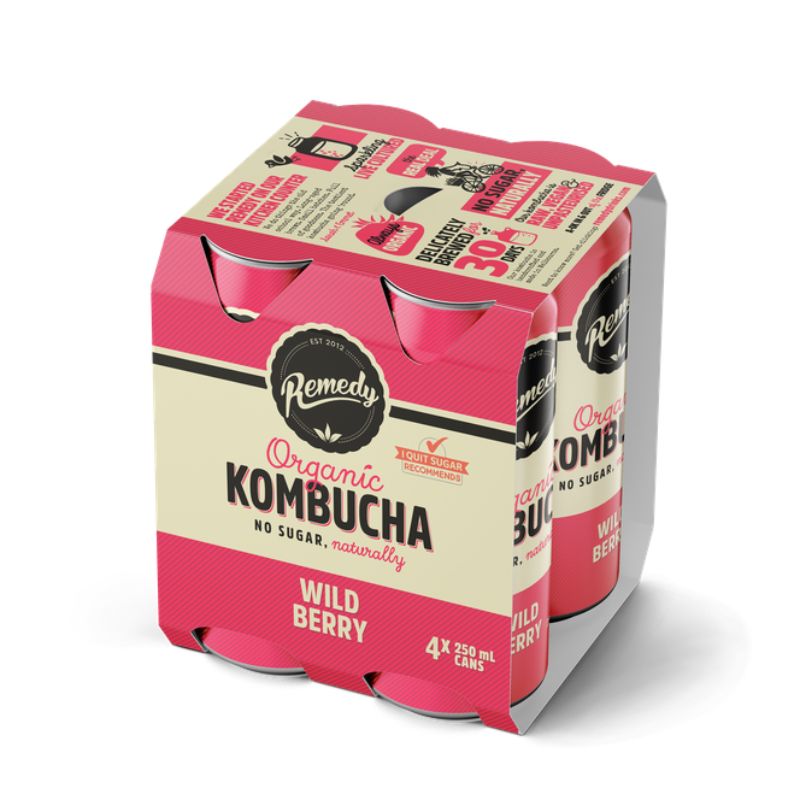 REMEDY Organic Wild Berry Kombucha Can