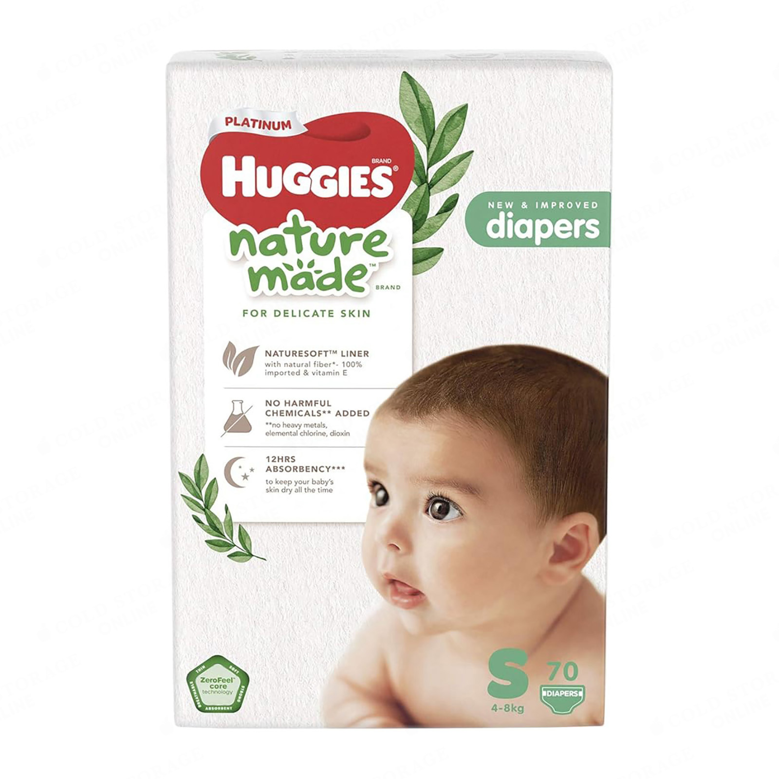 Huggies Platinum Nature Made Size S Tape Diapers 70s