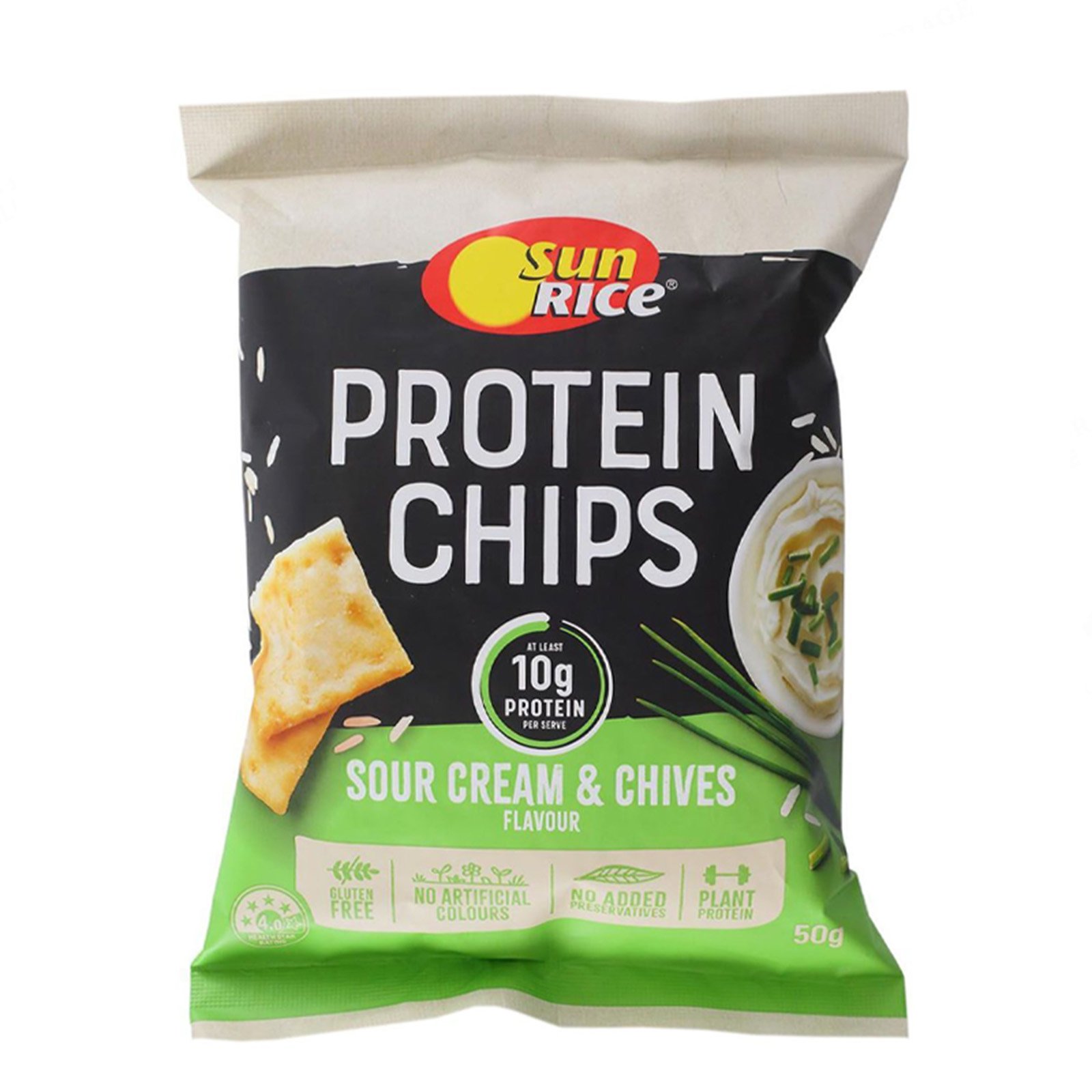 SUNRICE Sour Cream & Chives Protein Potato Chips