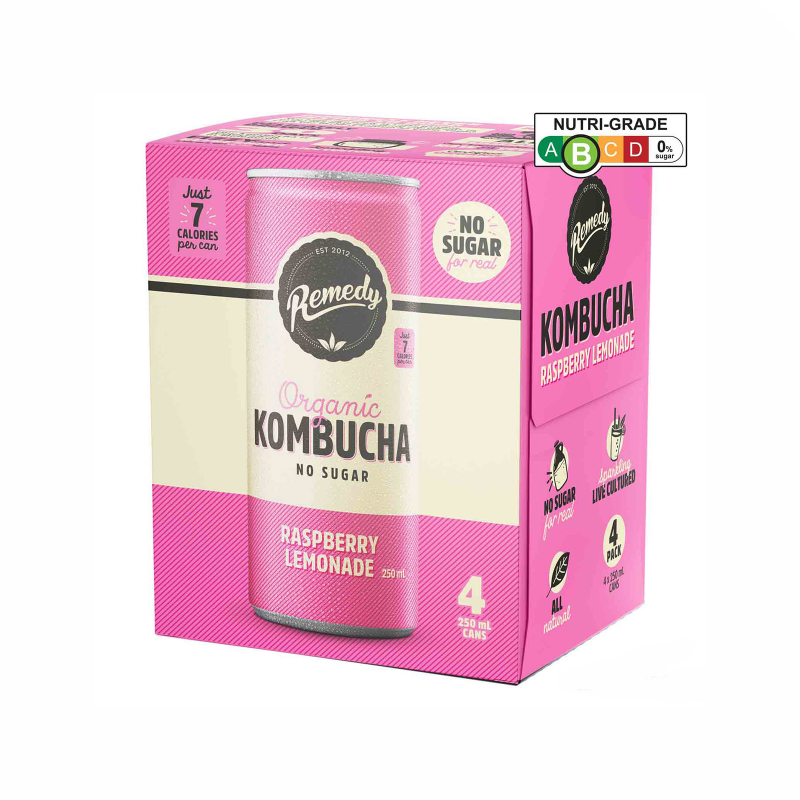 REMEDY [Bcrs] REMEDY Organic Raspberry Lemon Kombucha Can