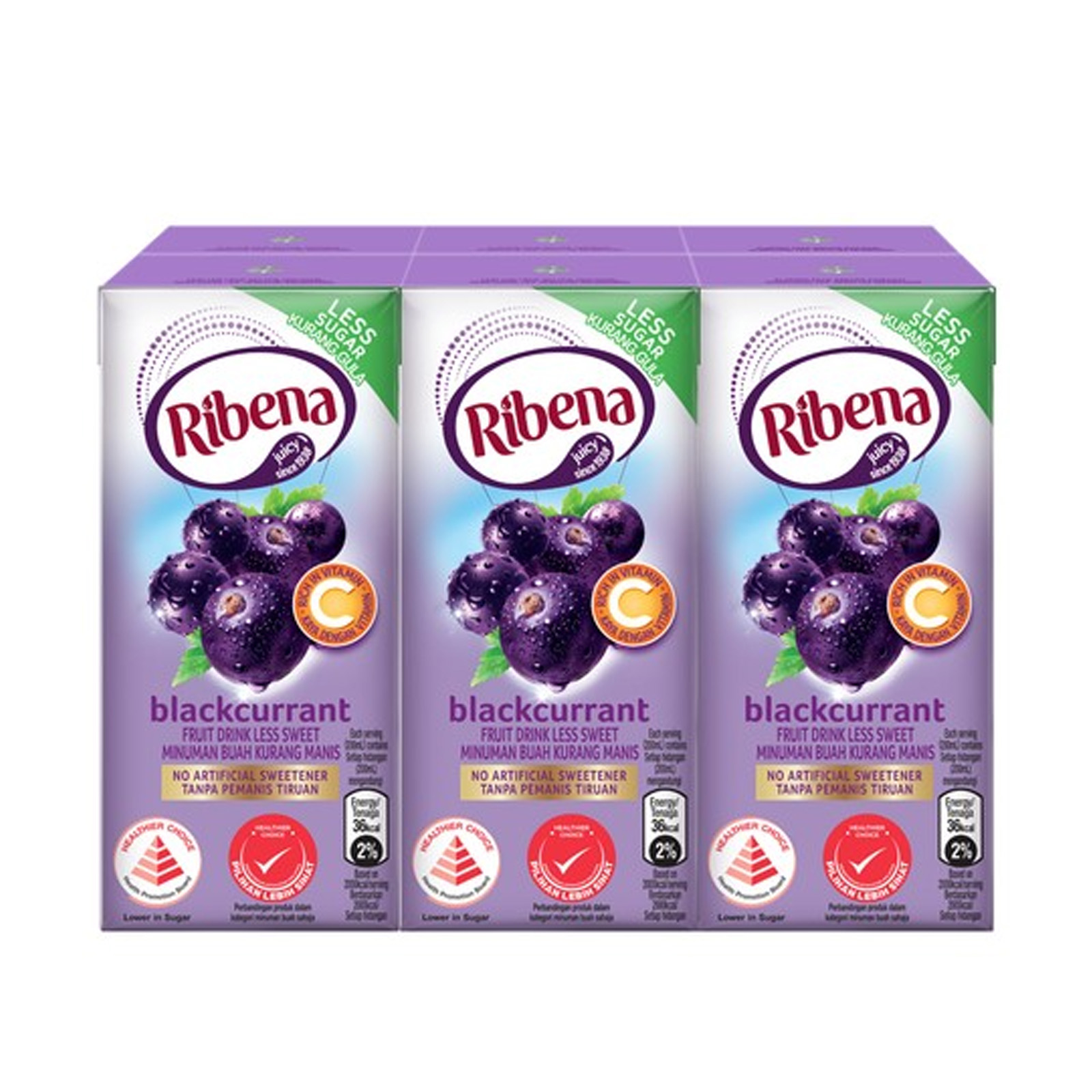 Ribena Less Sweet Blackcurrant Juice Drink