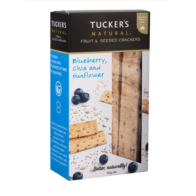 TUCKER'S Blueberry Chia & Sunflower Seed Crackers