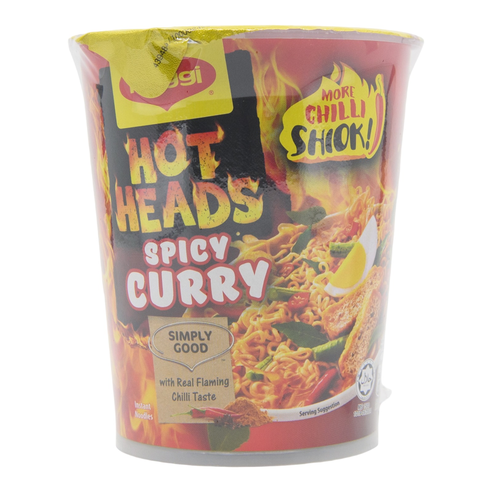 Maggi Hot Heads Extra Spicy Fiery Curry Instant Noodles Cup