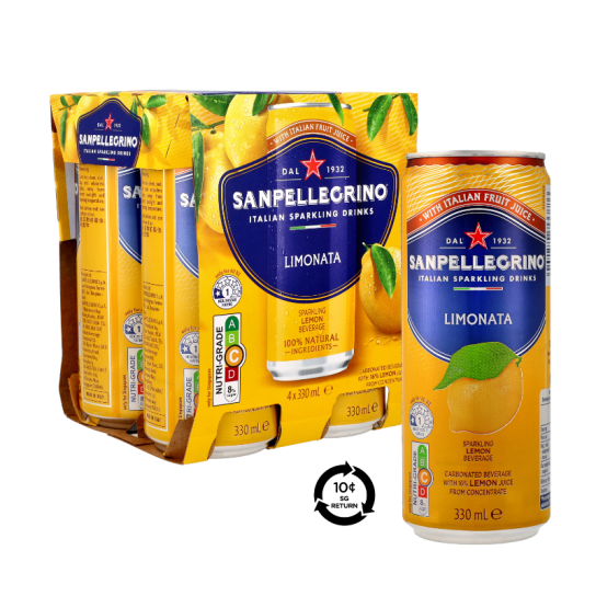 [BCRS] San Pellegrino Limonata Sparkling Fruit Drink Can 4 x 330ml
