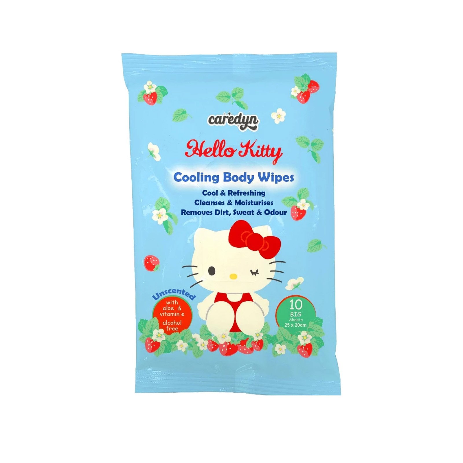 Caredyn Hello Kitty Cooling Body Wipes 10each