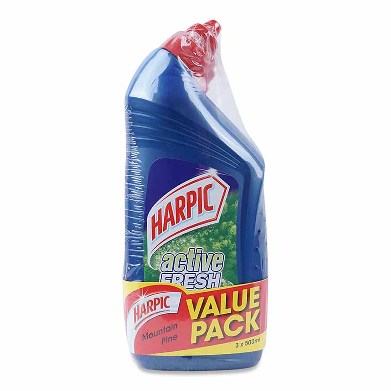 Harpic Active Fresh Pine Liquid Toilet Cleaner Bundle Pack 3 x 500ml