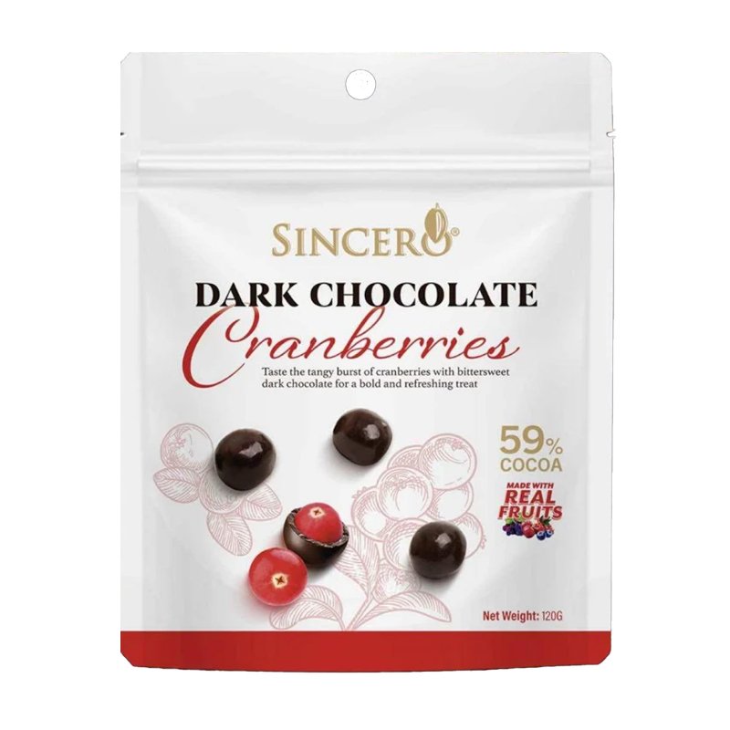 Sincero Dark Chocolate Cranberries 120g