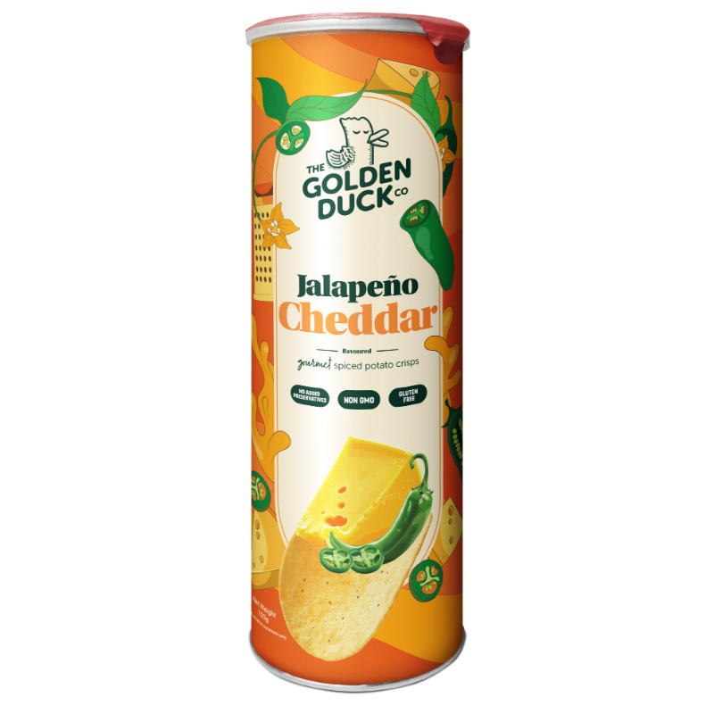 THE GOLDEN DUCK Jalapeno Cheddar Potato Chips