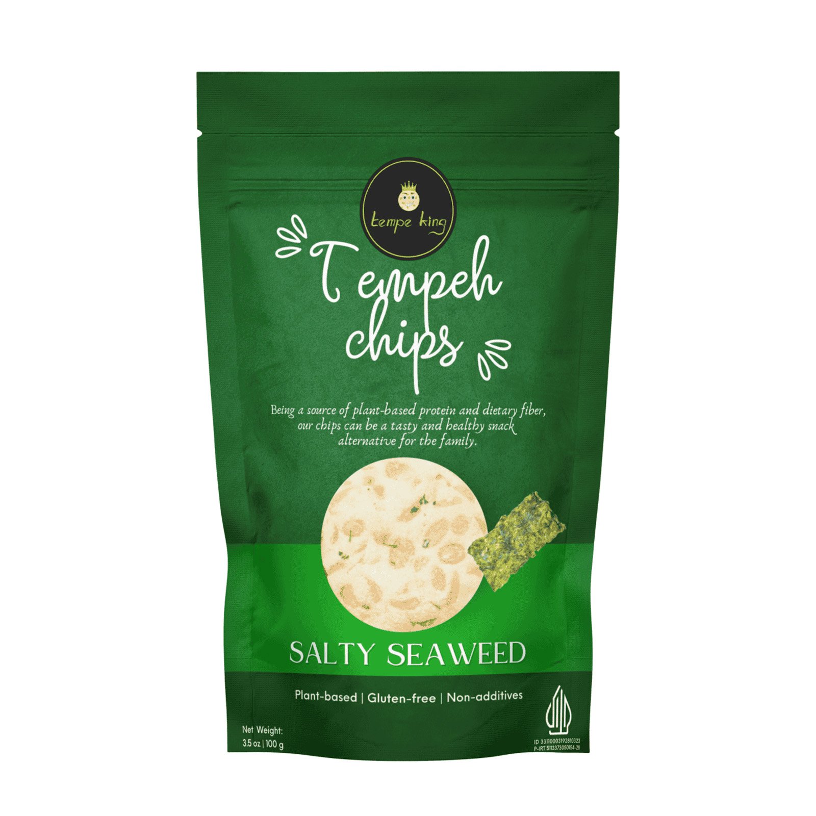 TEMPE KING Tempeh Chips Salty Seaweed