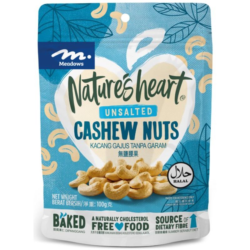 MEADOWS Nature's Heart Unsalted Cashews